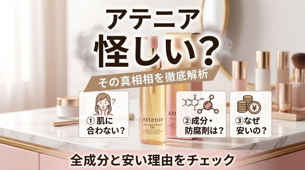 アテニアが怪しいと言われる理由3つ｜全成分と安い理由を解析