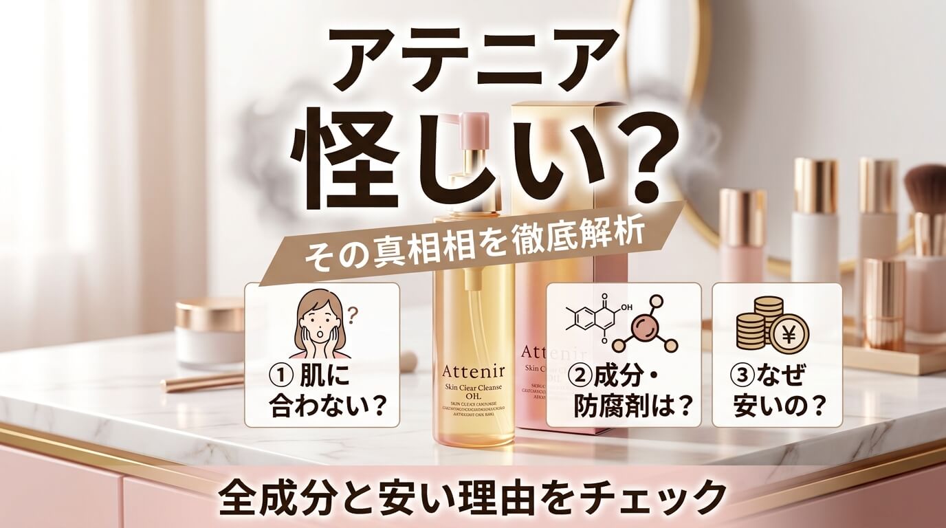 アテニアが怪しいと言われる理由3つ｜全成分と安い理由を解析
