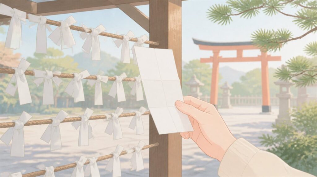 おみくじは結ぶ?持ち帰る?大吉・凶の扱いと捨て方・吉凶の順番